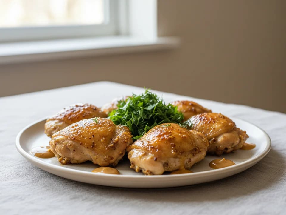 Куриные бедрышки в медово-горчичном соусе