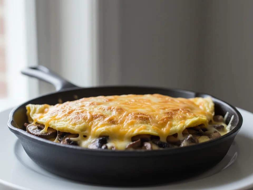 Омлет с грибами и сыром