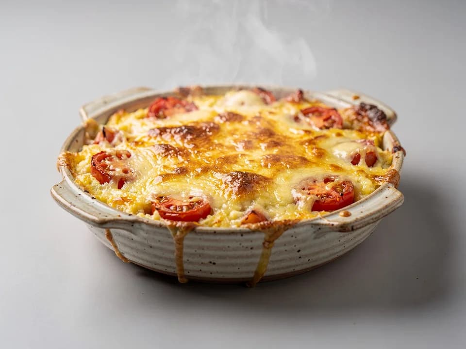 Запеканка с сыром и помидорами