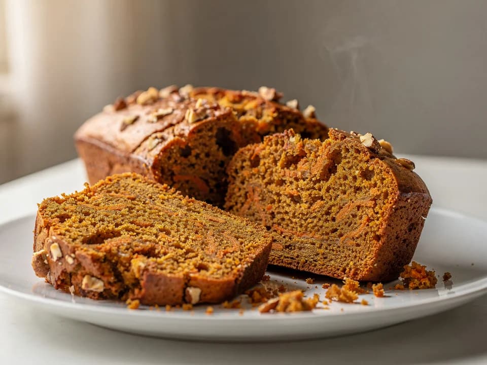 Морковный кекс с орехами и корицей
