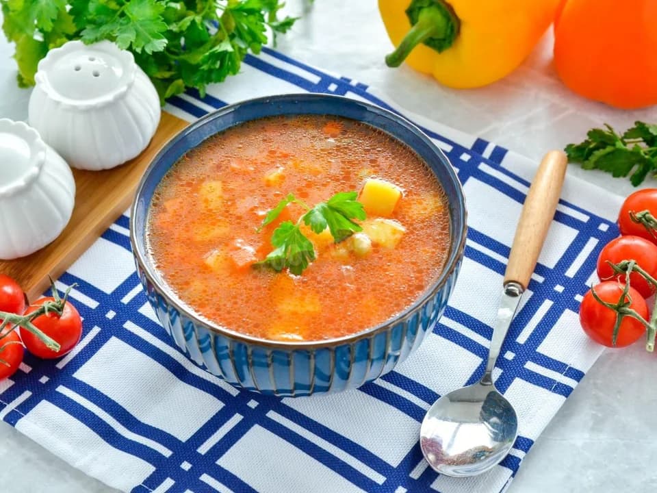 Картофельный суп с морковью