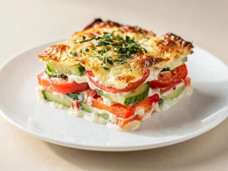 Запеканка с овощами и сметаной