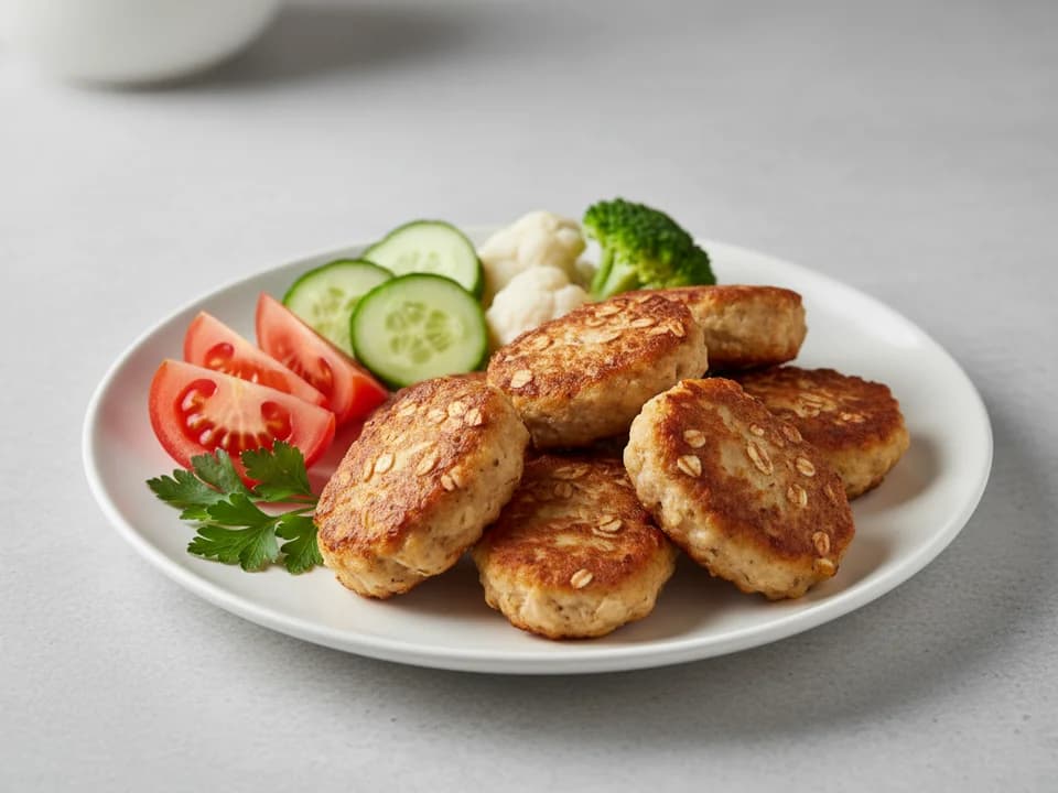 Куриные мини-котлеты с овсяными хлопьями
