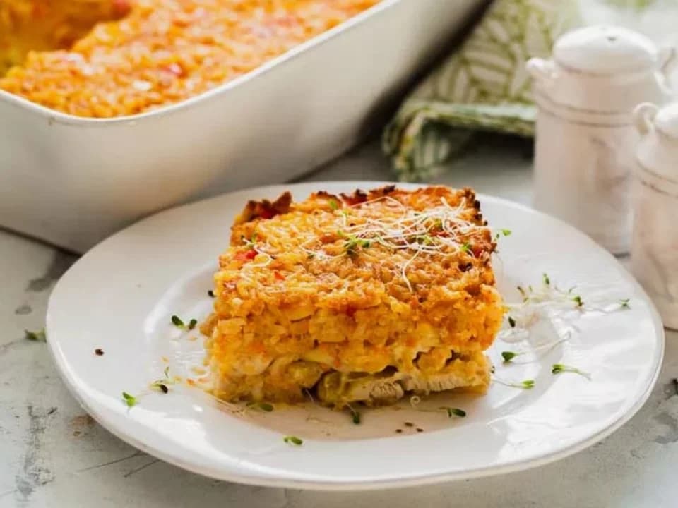 Куриная хлебная запеканка