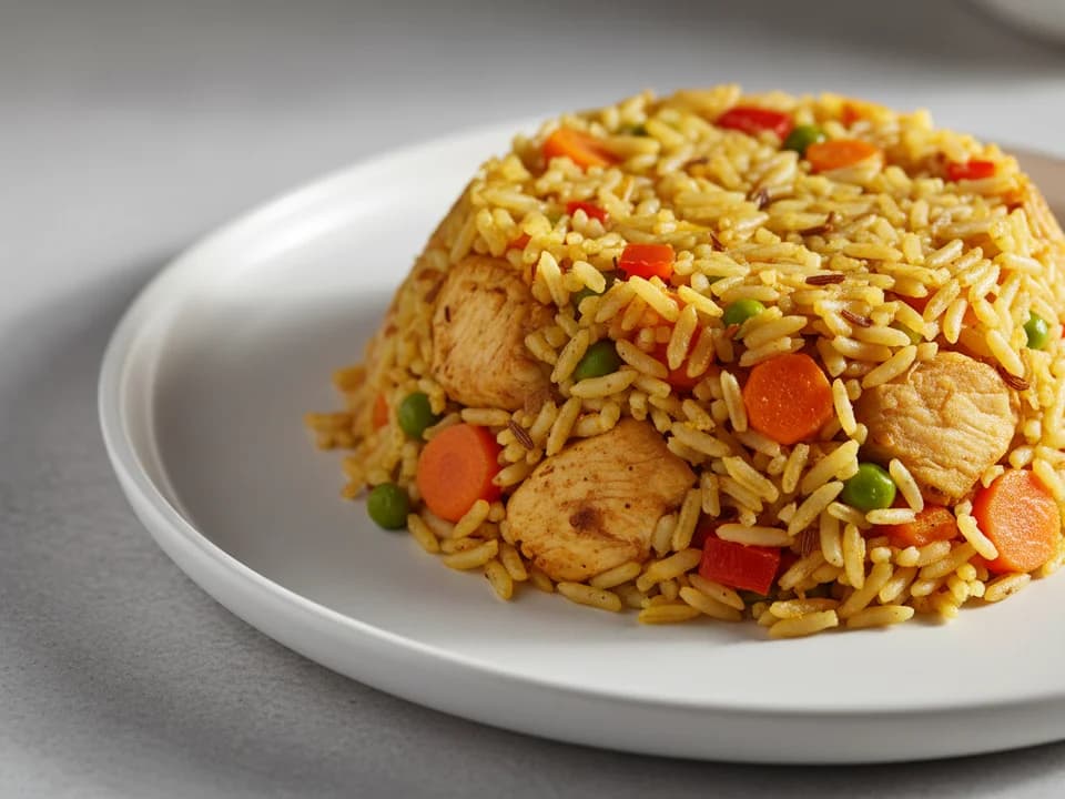 Куриный плов с овощами и специями