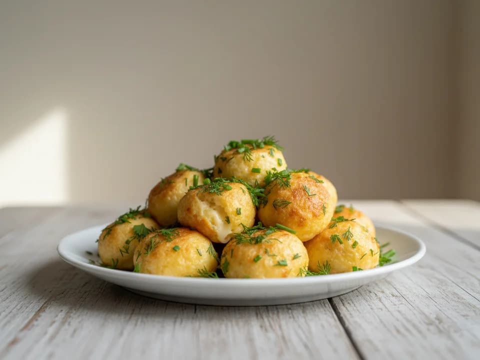 Сырные шарики с зеленью