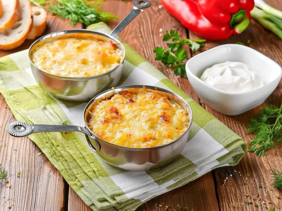 Жульен с курицей и грибами